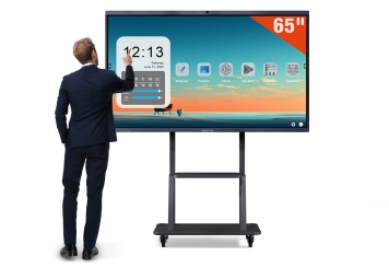 Interaktivt Smartboard IWBT-65, 4K, 65 in Touchscreen inkl. rullestativ, TecMaschin 