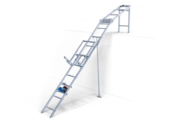 Materialelift DDA200/12, maks. belastning 200 kg, 12 m skinne længde, SolidHub 