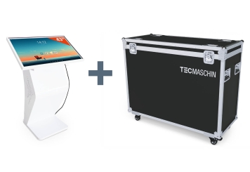 Digital informationsterminal med touchscreen DITT-LED32 inkl. transportkasse TB-DITT32, Android 13, TecMaschin 