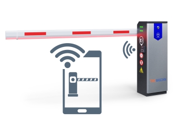 Automatisk elektrisk bom, parkeringsbom ES3500-A med app-kontrol. kollisionsbeskyttelse og LED-belysning, TecMaschin 