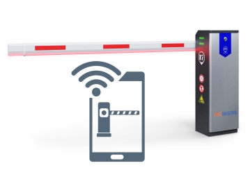 Automatisk elektrisk bom, parkeringsbom ES3500-A med app-kontrol og LED-belysning, TecMaschin 