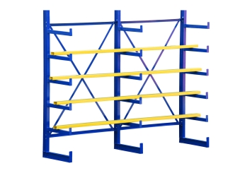 2,55 m rayonnage cantilever KR2500 / Peint / Unilatéral / hauteur 2 m / 5 niveaux / 50 cm cantilever profondeur 