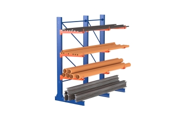 3,3 m rayonnage cantilever KR3000 / Peint / Unilatéral / 50 cm cantilever profondeur / hauteur 2 m / 3 niveaux 