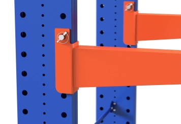 2,8 m rayonnage cantilever KR6000 / Peint / Unilatéral / hauteur 3 m / 75 cm cantilever profondeur / 5 niveaux 