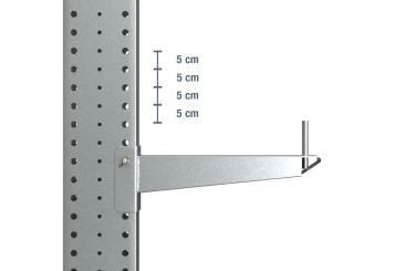 3,3 m rayonnage cantilever KR3000 / Galvanisé à chaud / Unilatéral / hauteur 2 m / 50 cm cantilever profondeur / 3 niveaux  
