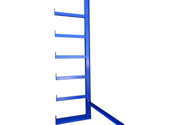 2,55 m rayonnage cantilever KR2500 / Peint / Unilatéral / hauteur 2 m / 5 niveaux / 50 cm cantilever profondeur 