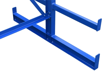 6,3 m rayonnage cantilever KR2500 / Peint / Bilatéral / hauteur 2 m / 5 niveaux / 50 cm cantilever profondeur 