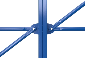 3,3 m rayonnage cantilever KR3000 / Peint / Unilatéral / 50 cm cantilever profondeur / hauteur 2 m / 3 niveaux 