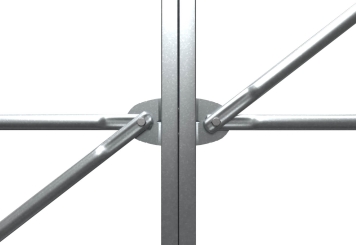 3,3 m rayonnage cantilever KR3000 / Galvanisé à chaud / Unilatéral / hauteur 2 m / 50 cm cantilever profondeur / 3 niveaux  