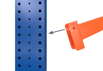 3,3 m rayonnage cantilever KR3000 / Peint / Unilatéral / 50 cm cantilever profondeur / hauteur 2 m / 3 niveaux 