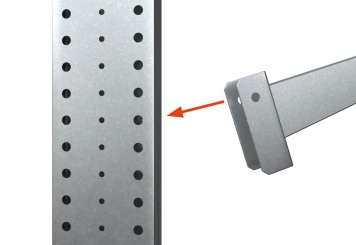 3,3 m rayonnage cantilever KR3000 / Galvanisé à chaud / Unilatéral / hauteur 2 m / 50 cm cantilever profondeur / 3 niveaux  