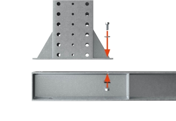 3,3 m rayonnage cantilever KR3000 / Galvanisé à chaud / Unilatéral / hauteur 2 m / 50 cm cantilever profondeur / 3 niveaux  