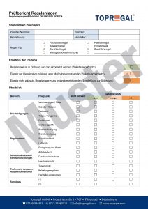  Prøvningsrapport for inspektion af reoler i henhold til DIN EN 15635